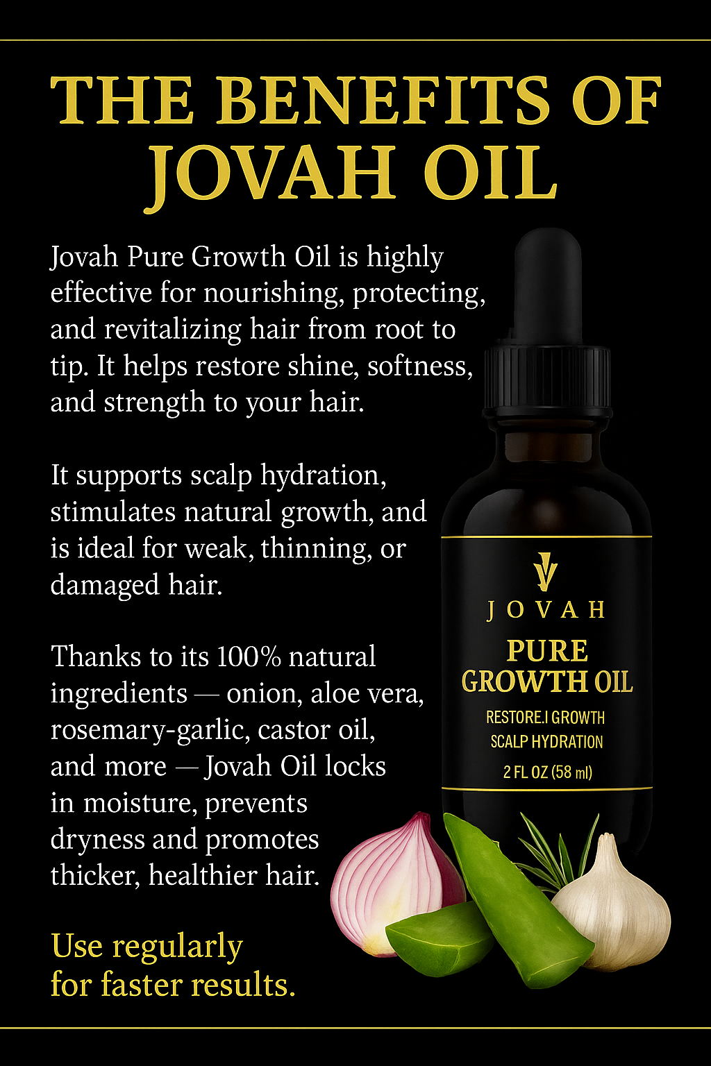 Jovah Pure growth oil  2 OZ